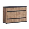Ladekast Elsa 110x40x76cm - decor - industrial oak/zwart- Commode|Commode