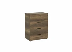 Ladekast Komodo 73x44x96cm - melamine - walnoot- Commode|Commode