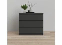 Ladekast Naia 77x50x71cm - MDF - zwart- Commode|Commode