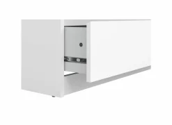 Ladekast Naia 77x50x112cm - melamine - wit hoogglans- Commode|Commode