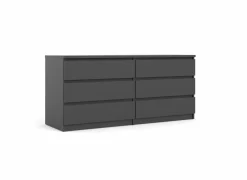 Commode|Commode|Ladekast Naia 154x50x71cm - melamine - mat zwart