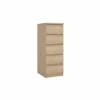 Ladekast Naia 41x50x111cm - melamine - jackson hickory- Commode|Commode
