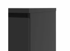 Ladekast Naia 41x50x111cm - melamine - mat zwart- Commode|Commode