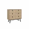 Ladekast Ry 102x41x95cm - decor - bruin/zwart- Commode|Commode
