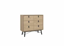 Ladekast Ry 102x41x95cm - decor - bruin/zwart- Commode|Commode