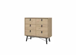 Ladekast Ry 102x41x95cm - decor - bruin/zwart- Commode|Commode