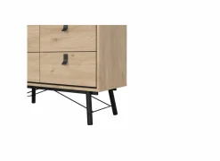 Ladekast Ry 102x41x95cm - decor - bruin/zwart- Commode|Commode