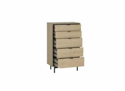 Ladekast Token 73x39,6x118,6cm - melamine - eik- Commode|Commode