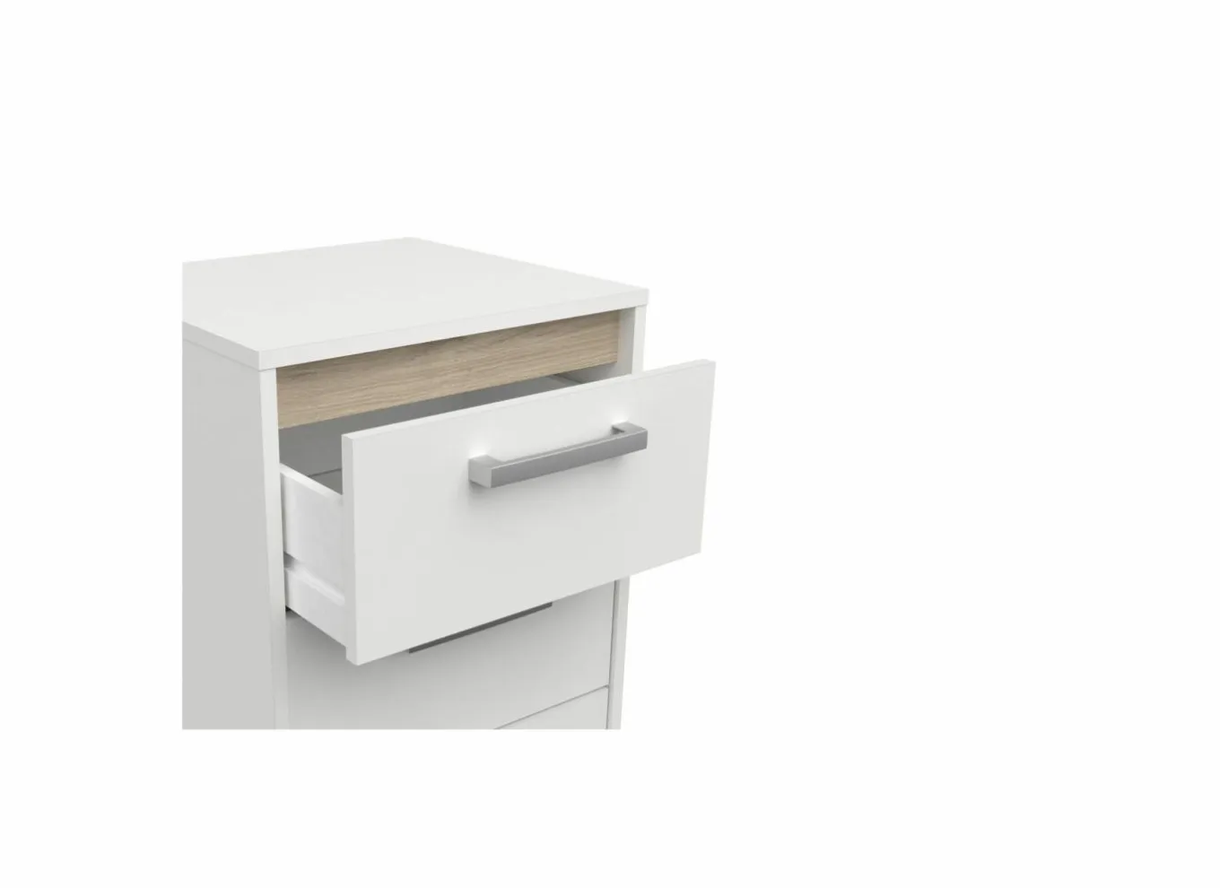 Commode|Commode|Ladekast Watson 43x40x107cm - decor - kronberg eik & wit