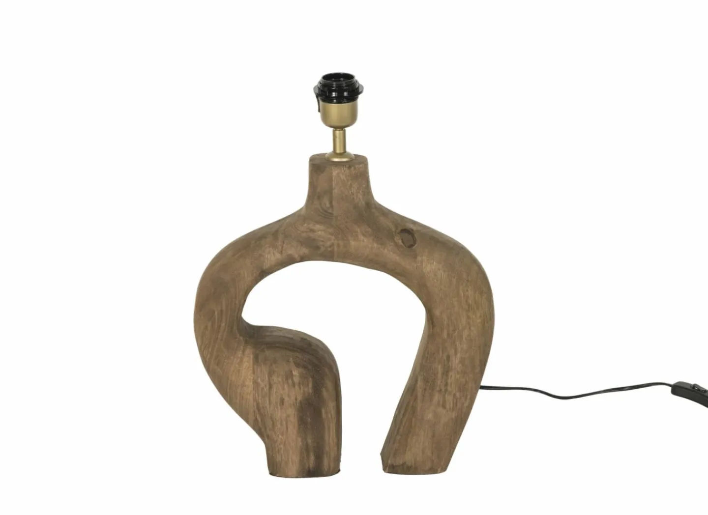 Lampenvoet E27 H30cm - hout - naturel- Lampenvoeten