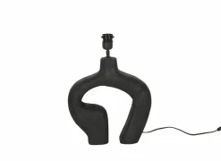 Lampenvoeten|Lampenvoet E27 H35cm - hout - zwart