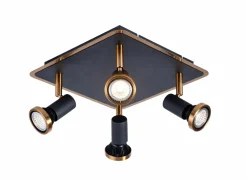 Opbouwspots|Opbouwspots|LED spot met 4 spots 5W GU10