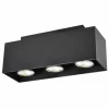 Opbouwspots|Opbouwspots|LED spot met 3 spots 5W GU10 zwart