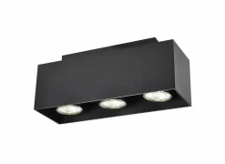 Opbouwspots|Opbouwspots|LED spot met 3 spots 5W GU10 zwart