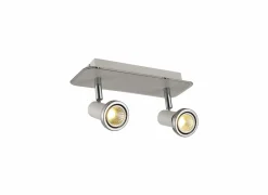LED spot met 2 spots 5W GU10 chroom wit- Opbouwspots|Opbouwspots