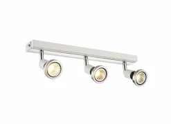 Opbouwspots|Opbouwspots|LED spot met 3 spots 5W GU10 chroom wit