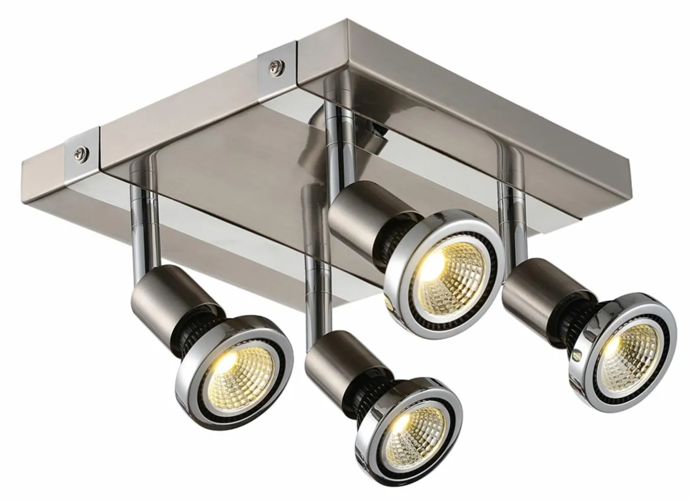 Opbouwspots|Opbouwspots|LED spot met 4 spots 5W GU10 chroom