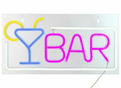 Ledlamp Neon Bar 42x22cm - kunststof - multicolor- Decoratieve Accessoires|Ledlampen