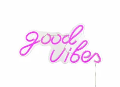 Ledlamp Neon Good Vibes 40,5x20cm - kunststof - roze- Decoratieve Accessoires|Ledlampen