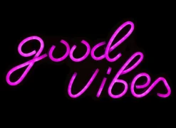 Ledlamp Neon Good Vibes 40,5x20cm - kunststof - roze- Decoratieve Accessoires|Ledlampen