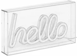 Ledlamp Neon Hello 23x15,5cm - kunststof - blauw- Decoratieve Accessoires|Ledlampen