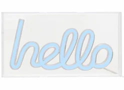 Ledlamp Neon Hello 23x15,5cm - kunststof - blauw- Decoratieve Accessoires|Ledlampen
