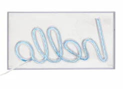 Ledlamp Neon Hello 23x15,5cm - kunststof - blauw- Decoratieve Accessoires|Ledlampen
