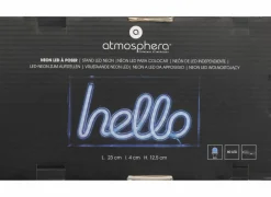 Ledlamp Neon Hello 23x15,5cm - kunststof - blauw- Decoratieve Accessoires|Ledlampen