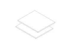 Kastaccessoires|Legplank Holmes 58x46,5cm MDF en eik fineer naturel, set van 2