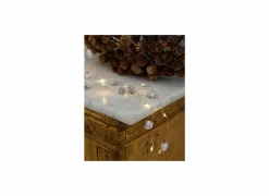 Kerstdecoratie|Decoratieve Accessoires|Lichtslinger Dennenappel 200cm 20LED - metaal - wit