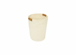 Linnenmand Duo Ø44x56cm - polyestervezel & katoen - ivoor- Linnenmanden|Linnenmanden