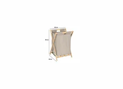 Linnenmanden|Linnenmanden|Linnenmand Tidy Box inklapbaar 46x36x68cm - polyestervezel & bamboe - beige