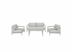 Loungeset Belafonte aluminium olefin - grijs- Loungesets|Tuinsets