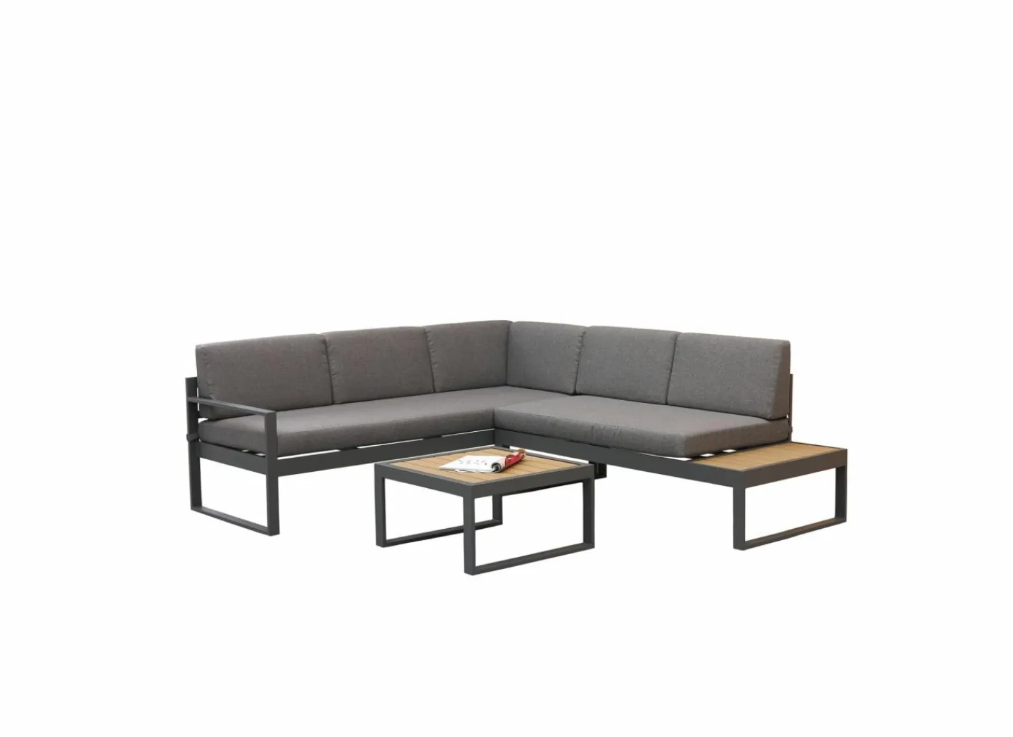 Loungeset Yin aluminium - antraciet- Loungesets|Tuinsets