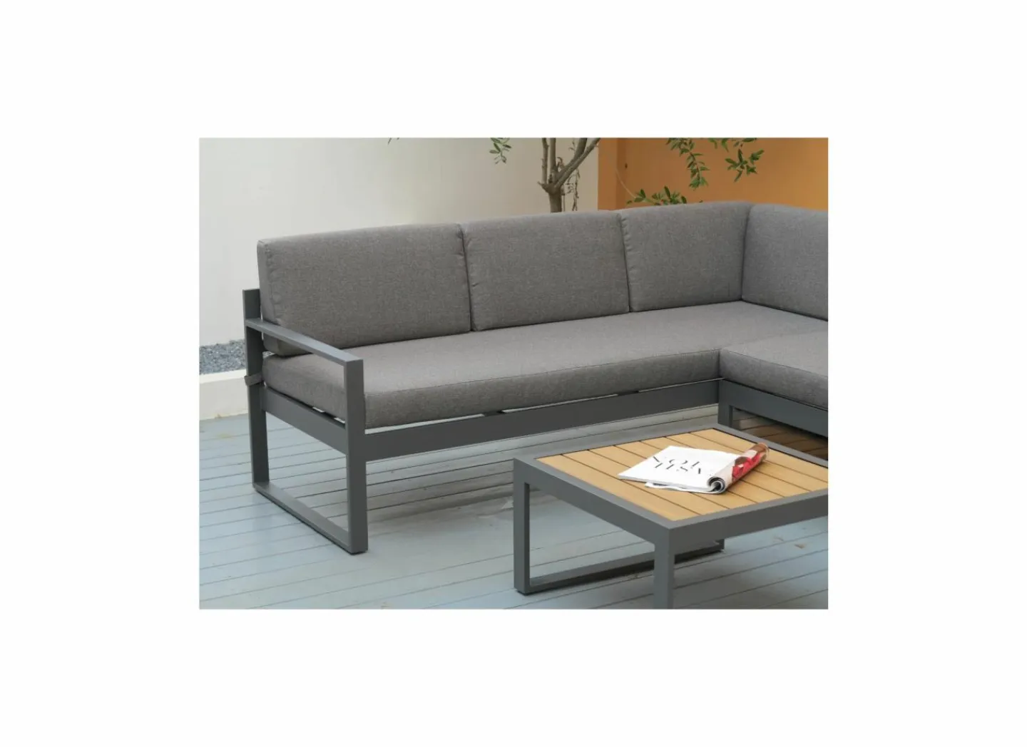 Loungeset Yin aluminium - antraciet- Loungesets|Tuinsets
