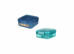Lunchbox 1,25L blauw groen- Lunchboxen