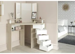 Make-up tafel Sweet met spiegel 114x114x142cm- Make-Up Tafels