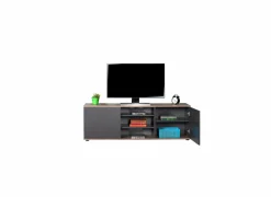 Modern tv-meubel Anau 140cm - melamine - anthraciet & latte- Tv-Meubels|Tv-Meubels