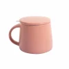 Mok 30cl - stoneware & RVS - roze- Koffietassen|Koffietassen