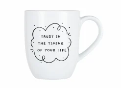 Cosy & Trendy Mok Cosy Trust the timing 53cl - porselein - wit- Koffietassen|Koffietassen