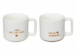 Koffietassen|Koffietassen|Mok Hello Sunshine 12x8,8x9cm - porselein - wit