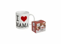 Mok I Love Mama 10x8cm - keramiek - wit- Koffietassen|Koffietassen