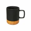 Koffietassen|Koffietassen|Mok Modern Wood 43cl - keramiek - bruin & zwart