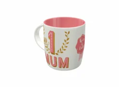 Mok Mum 33cl - porselein - roze & wit- Koffietassen|Koffietassen