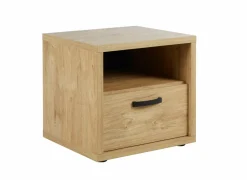 Nachtkastje Clara 50x45x47cm - melamine - golden oak- Nachttafels|Nachtkastje