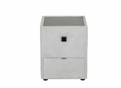 Nachtkastje|Nachtkastje Lancy 42,5x45x53cm - stof - ecru