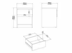 Nachtkastje|Nachtkastje Naia 41x40xH50cm - decor - cashmere & jackson hickory