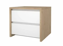 Nachtkastje|Nachtkastje Next 52x48H46cm - decor - wit & jackson hickory