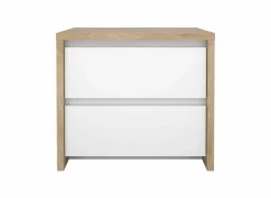 Nachtkastje|Nachtkastje Next 52x48H46cm - decor - wit & jackson hickory