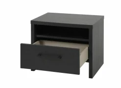 Nachtkastje Rosie 55x41x45cm - melamine - nox zwart- Nachttafels